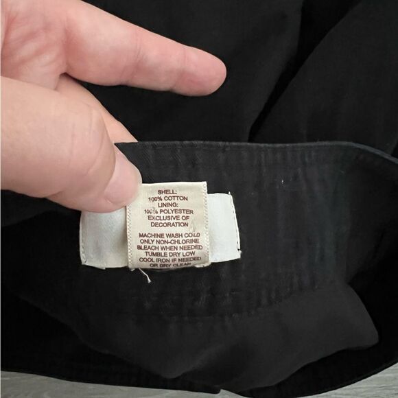 Loft floral embroidered black zipper front denim mini-skirt size 4 - Picture 6 of 7